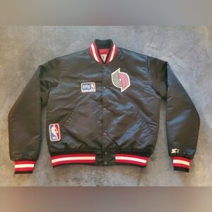 Rare Nba All Star Voting Vintage 90's Portland Trail Blazers Bomber Jacket.